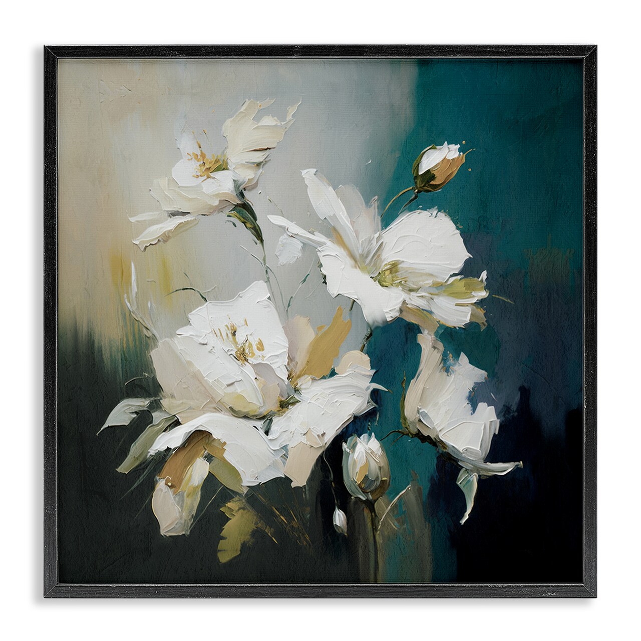 Stupell Industries Painterly Daubed Flowers Framed Giclee Wall Art Design by Svetlana Aleynikova